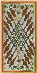 The Ten of Wands, faksimile af et tarotkort fra 
